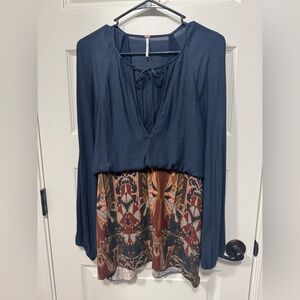 Free People Blue Women’s Mini Dress Size 4